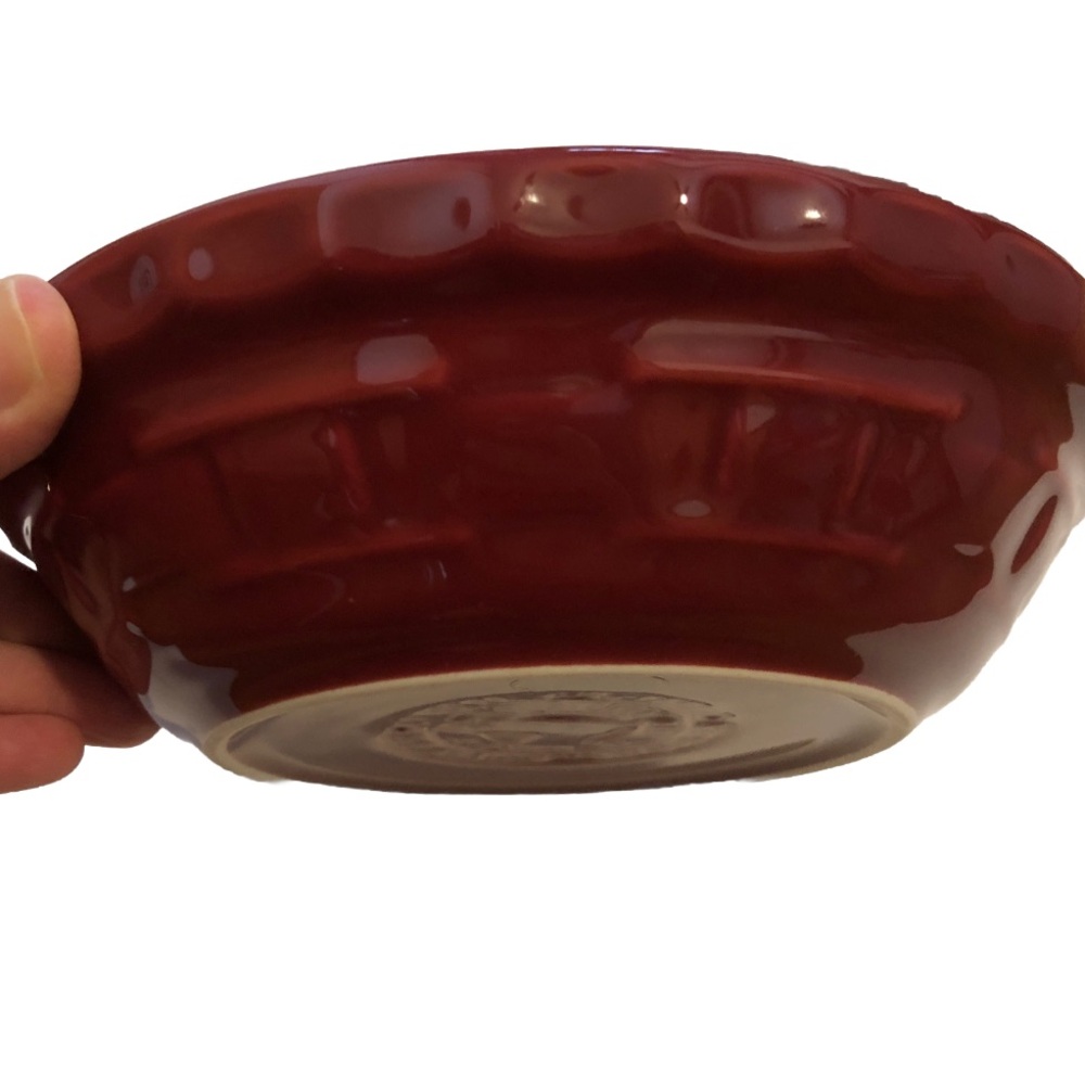 Longaberger Woven Traditions Paprika Red Cereal / Soup Bowls - Set of 2 - Picture 3 of 8